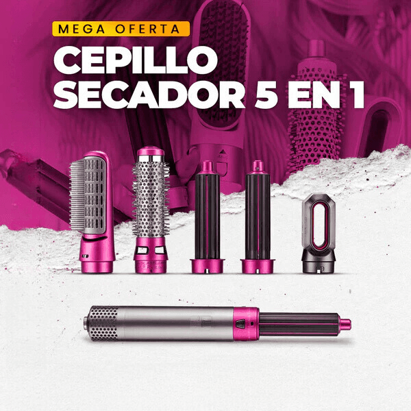 Cepillo secador 5 en 1 para el cabello